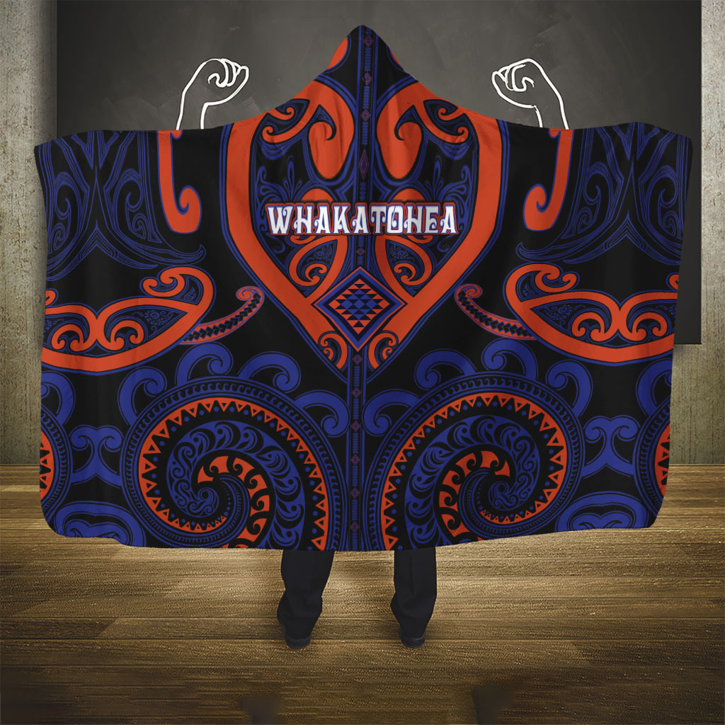 Aotearoa Whakatohea Hooded Blanket Maori Tribal Pattern