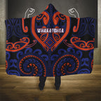 Aotearoa Whakatohea Hooded Blanket Maori Tribal Pattern