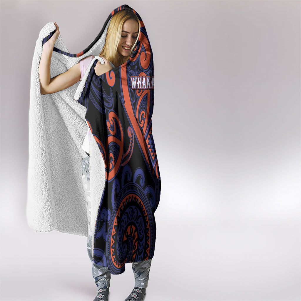 Aotearoa Whakatohea Hooded Blanket Maori Tribal Pattern