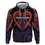 Custom Aotearoa Whakatohea Hoodie Maori Tribal Pattern
