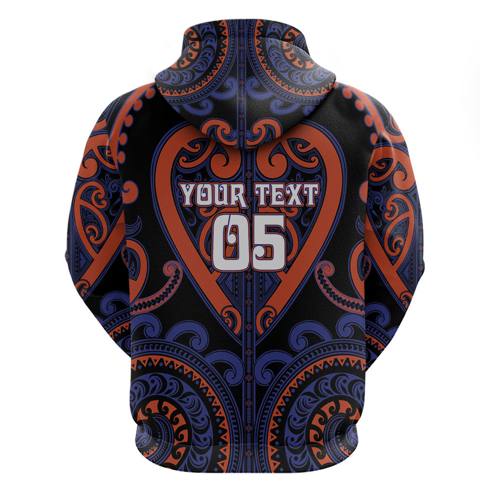 Custom Aotearoa Whakatohea Hoodie Maori Tribal Pattern