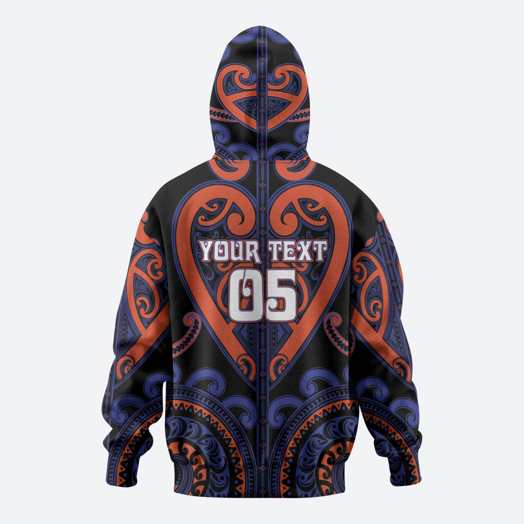 Custom Aotearoa Whakatohea Hoodie Maori Tribal Pattern