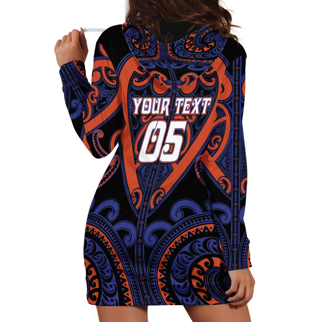 Custom Aotearoa Whakatohea Hoodie Dress Maori Tribal Pattern