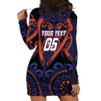 Custom Aotearoa Whakatohea Hoodie Dress Maori Tribal Pattern