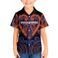 Custom Aotearoa Whakatohea Kid Hawaiian Shirt Maori Tribal Pattern