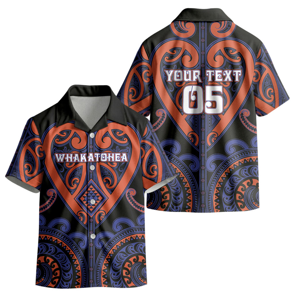 Custom Aotearoa Whakatohea Kid Hawaiian Shirt Maori Tribal Pattern