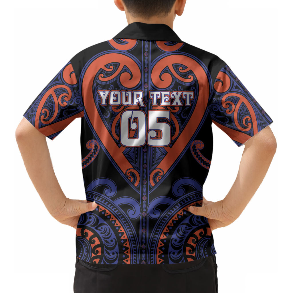 Custom Aotearoa Whakatohea Kid Hawaiian Shirt Maori Tribal Pattern