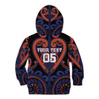 Custom Aotearoa Whakatohea Kid Hoodie Maori Tribal Pattern