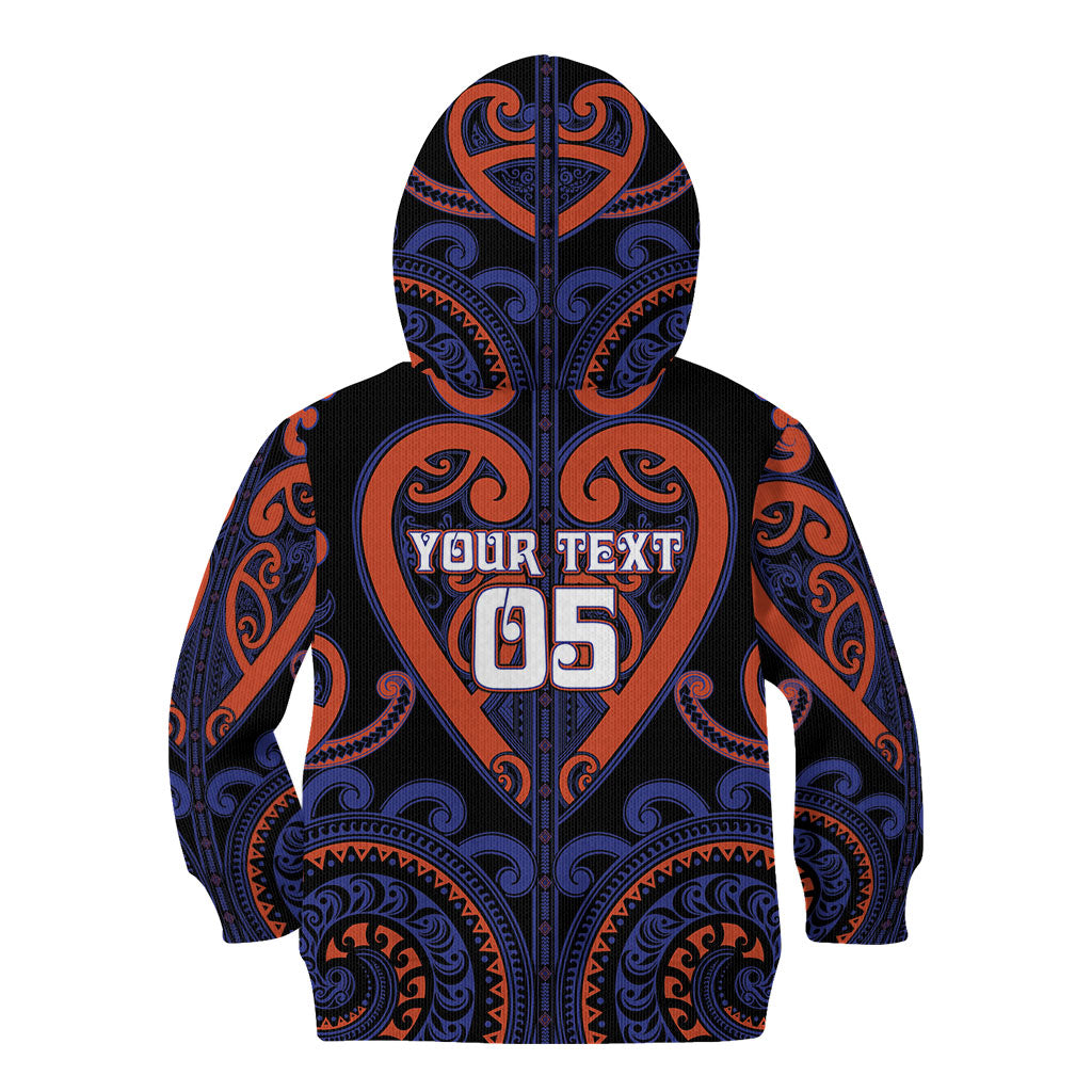 Custom Aotearoa Whakatohea Kid Hoodie Maori Tribal Pattern