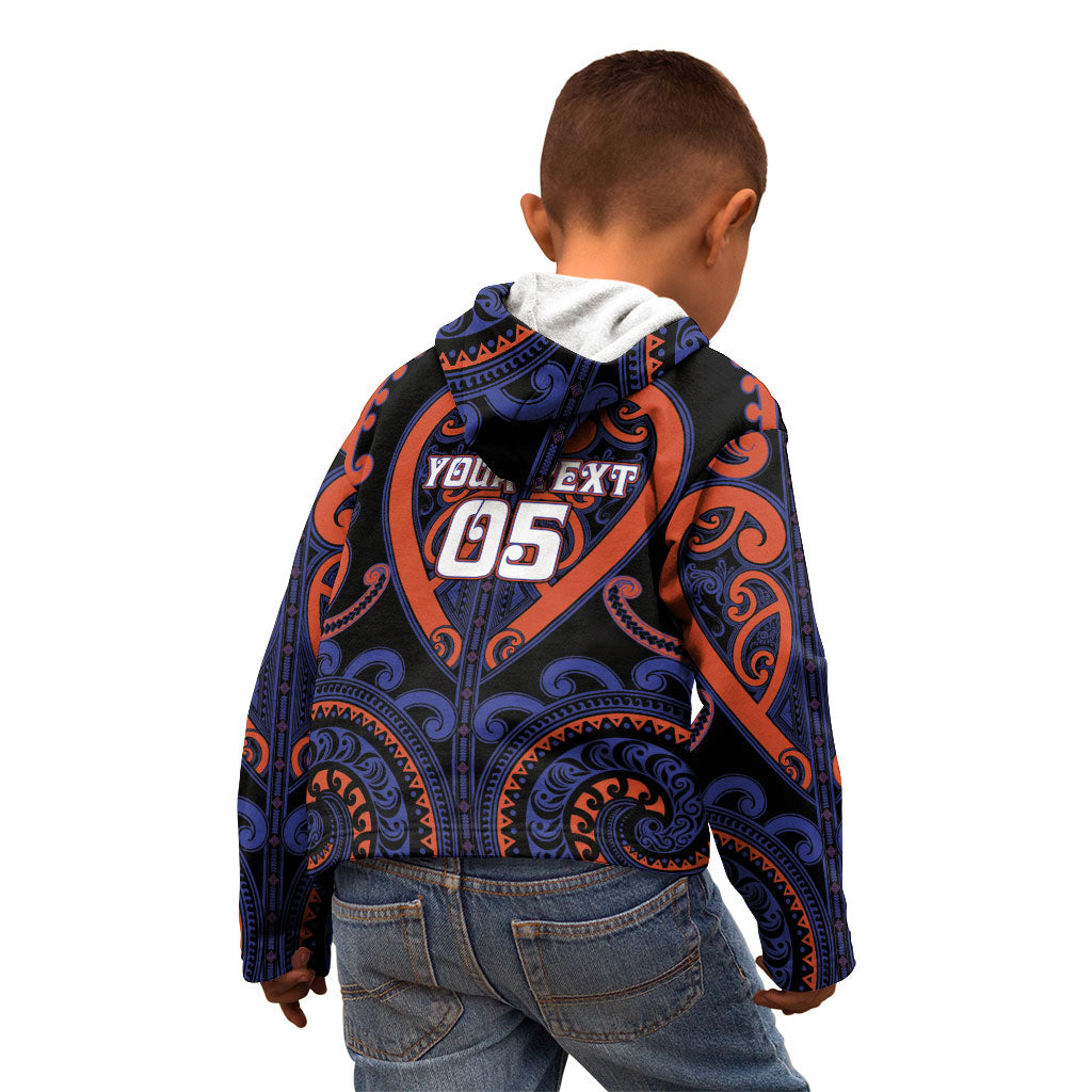 Custom Aotearoa Whakatohea Kid Hoodie Maori Tribal Pattern