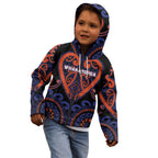 Custom Aotearoa Whakatohea Kid Hoodie Maori Tribal Pattern