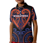 Custom Aotearoa Whakatohea Kid Polo Shirt Maori Tribal Pattern