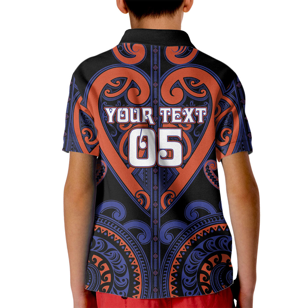 Custom Aotearoa Whakatohea Kid Polo Shirt Maori Tribal Pattern