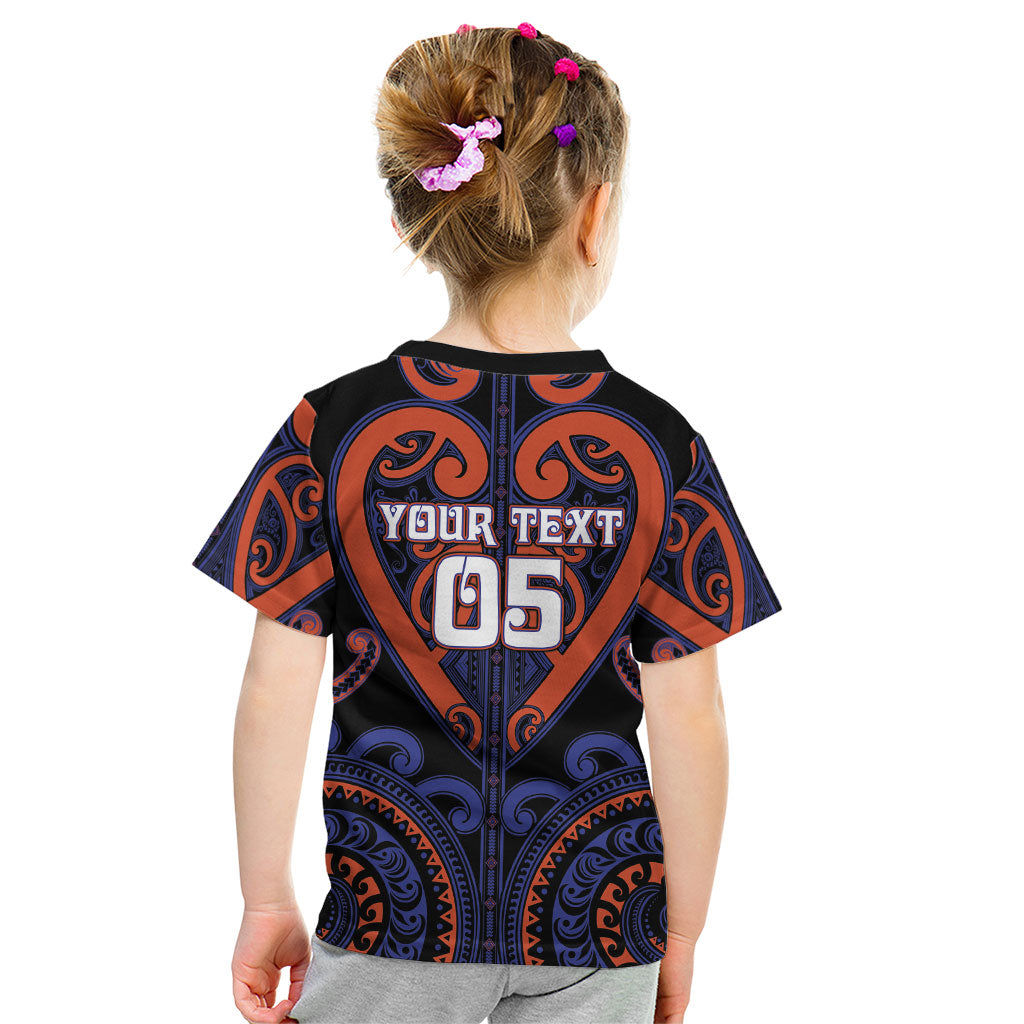 Custom Aotearoa Whakatohea Kid T Shirt Maori Tribal Pattern