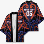Custom Aotearoa Whakatohea Kimono Maori Tribal Pattern