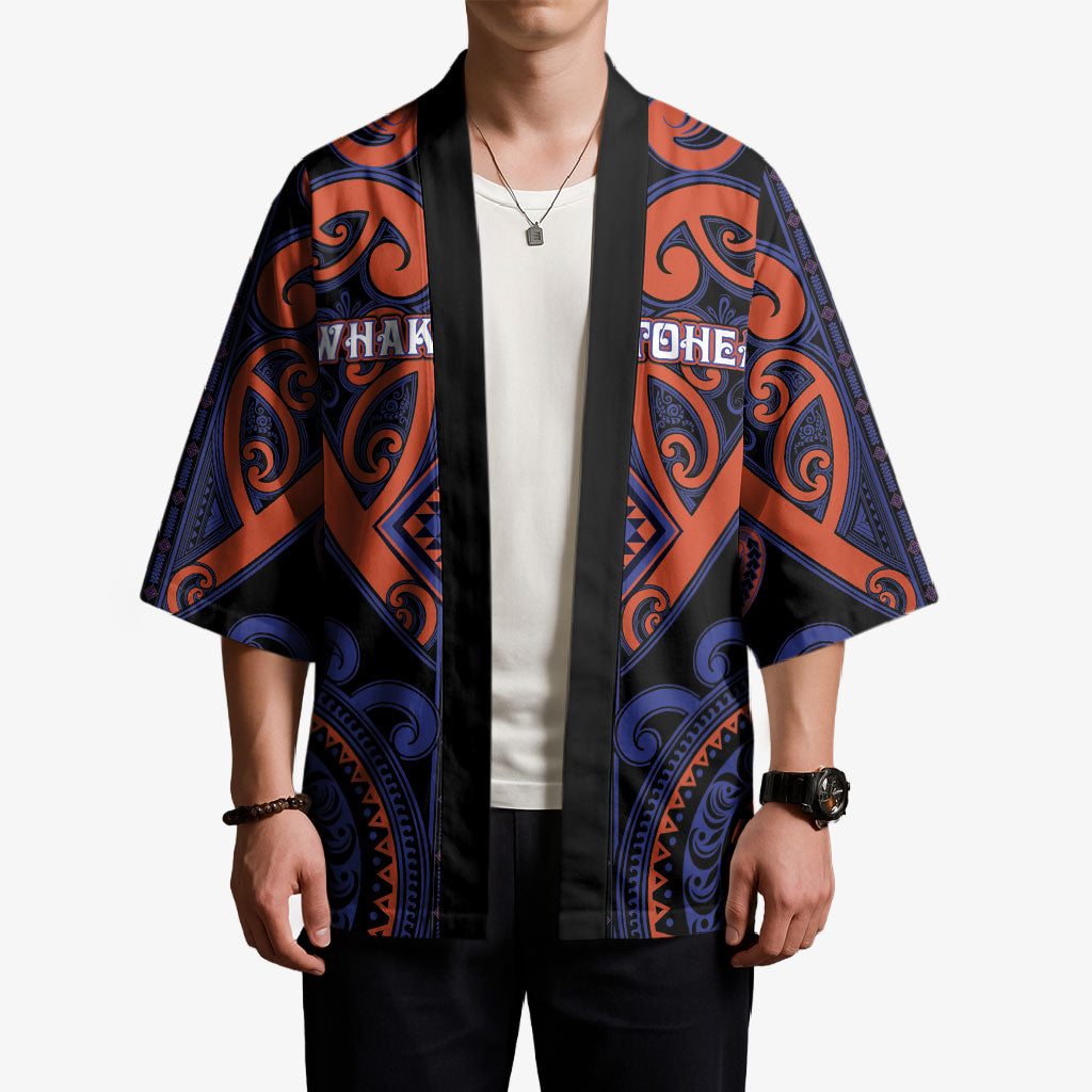 Custom Aotearoa Whakatohea Kimono Maori Tribal Pattern