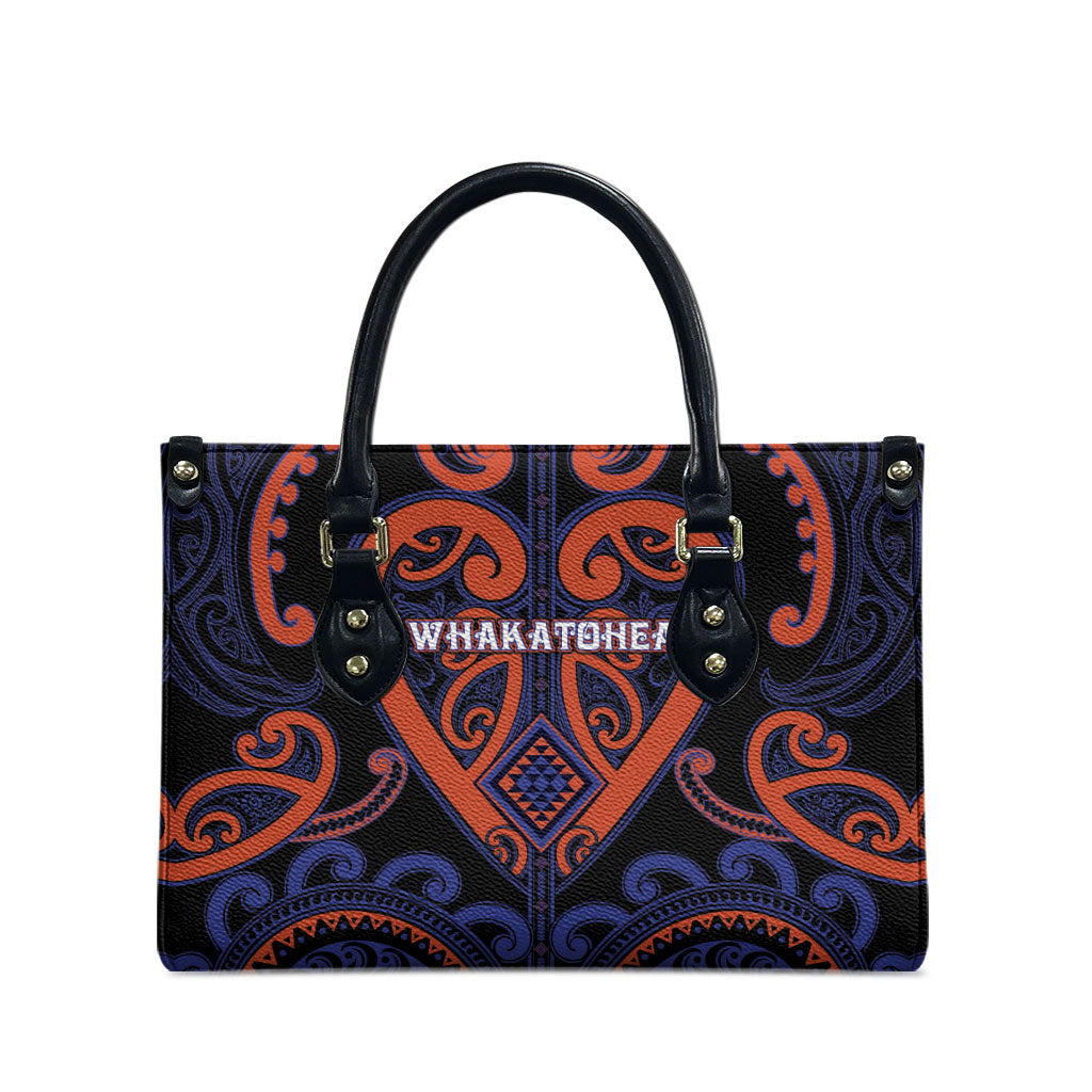 Aotearoa Whakatohea Leather Bag Maori Tribal Pattern