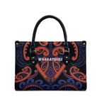 Aotearoa Whakatohea Leather Bag Maori Tribal Pattern
