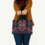 Aotearoa Whakatohea Leather Bag Maori Tribal Pattern