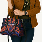 Aotearoa Whakatohea Leather Bag Maori Tribal Pattern