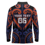 Custom Aotearoa Whakatohea Long Sleeve Polo Shirt Maori Tribal Pattern