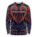 Custom Aotearoa Whakatohea Long Sleeve Shirt Maori Tribal Pattern
