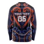 Custom Aotearoa Whakatohea Long Sleeve Shirt Maori Tribal Pattern