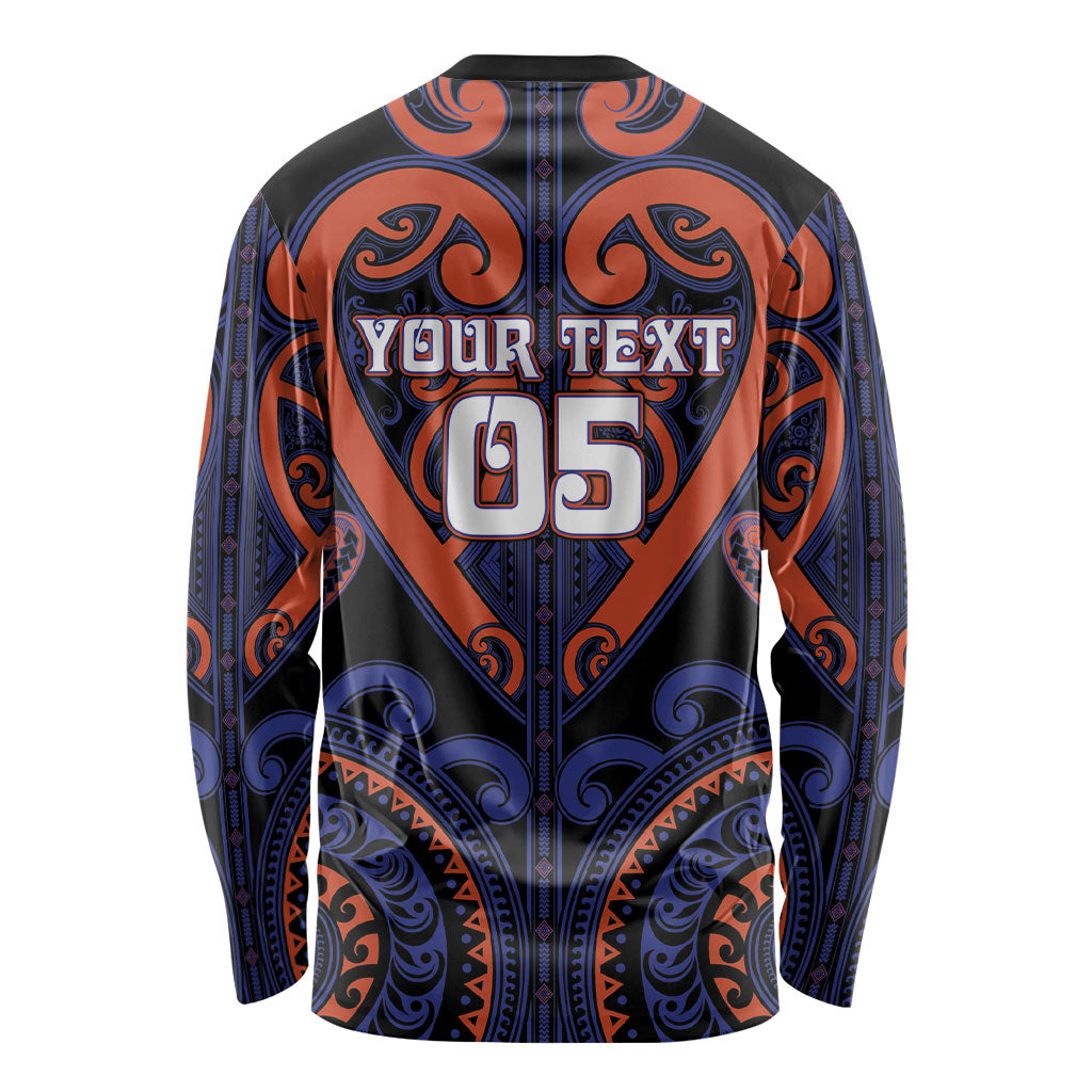 Custom Aotearoa Whakatohea Long Sleeve Shirt Maori Tribal Pattern