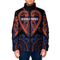 Custom Aotearoa Whakatohea Padded Jacket Maori Tribal Pattern