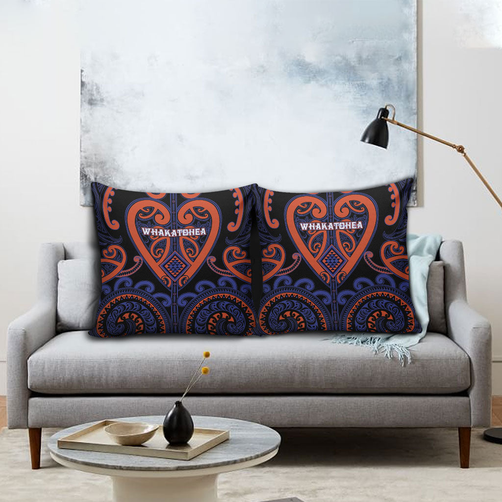 Aotearoa Whakatohea Pillow Cover Maori Tribal Pattern