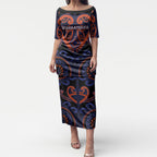 Custom Aotearoa Whakatohea Puletasi Maori Tribal Pattern