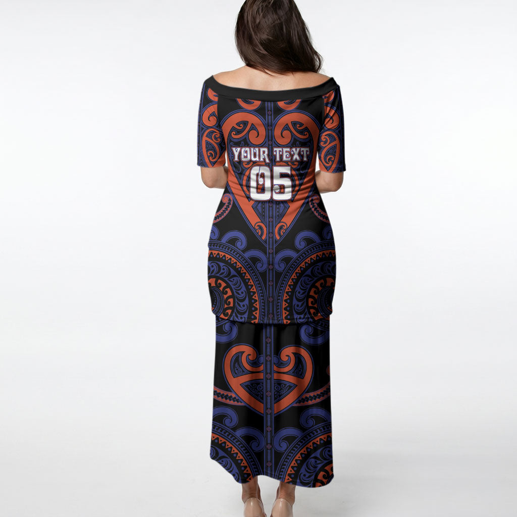 Custom Aotearoa Whakatohea Puletasi Maori Tribal Pattern