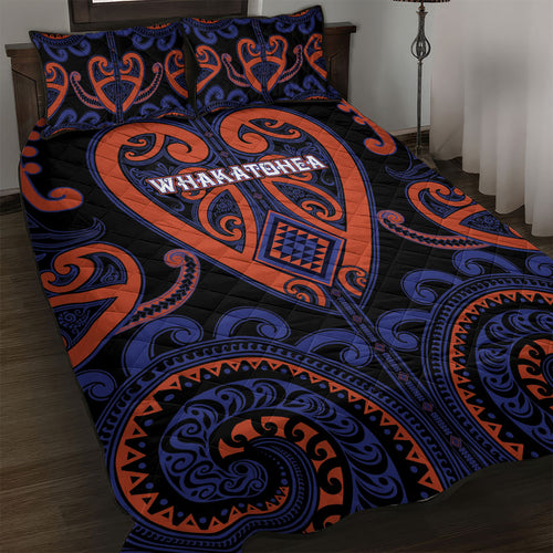 Aotearoa Whakatohea Quilt Bed Set Maori Tribal Pattern