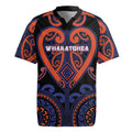 Custom Aotearoa Whakatohea Rugby Jersey Maori Tribal Pattern