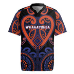 Custom Aotearoa Whakatohea Rugby Jersey Maori Tribal Pattern