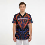 Custom Aotearoa Whakatohea Scrub Top Maori Tribal Pattern