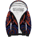 Custom Aotearoa Whakatohea Sherpa Hoodie Maori Tribal Pattern