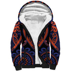 Custom Aotearoa Whakatohea Sherpa Hoodie Maori Tribal Pattern
