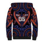 Custom Aotearoa Whakatohea Sherpa Hoodie Maori Tribal Pattern
