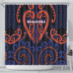 Aotearoa Whakatohea Shower Curtain Maori Tribal Pattern