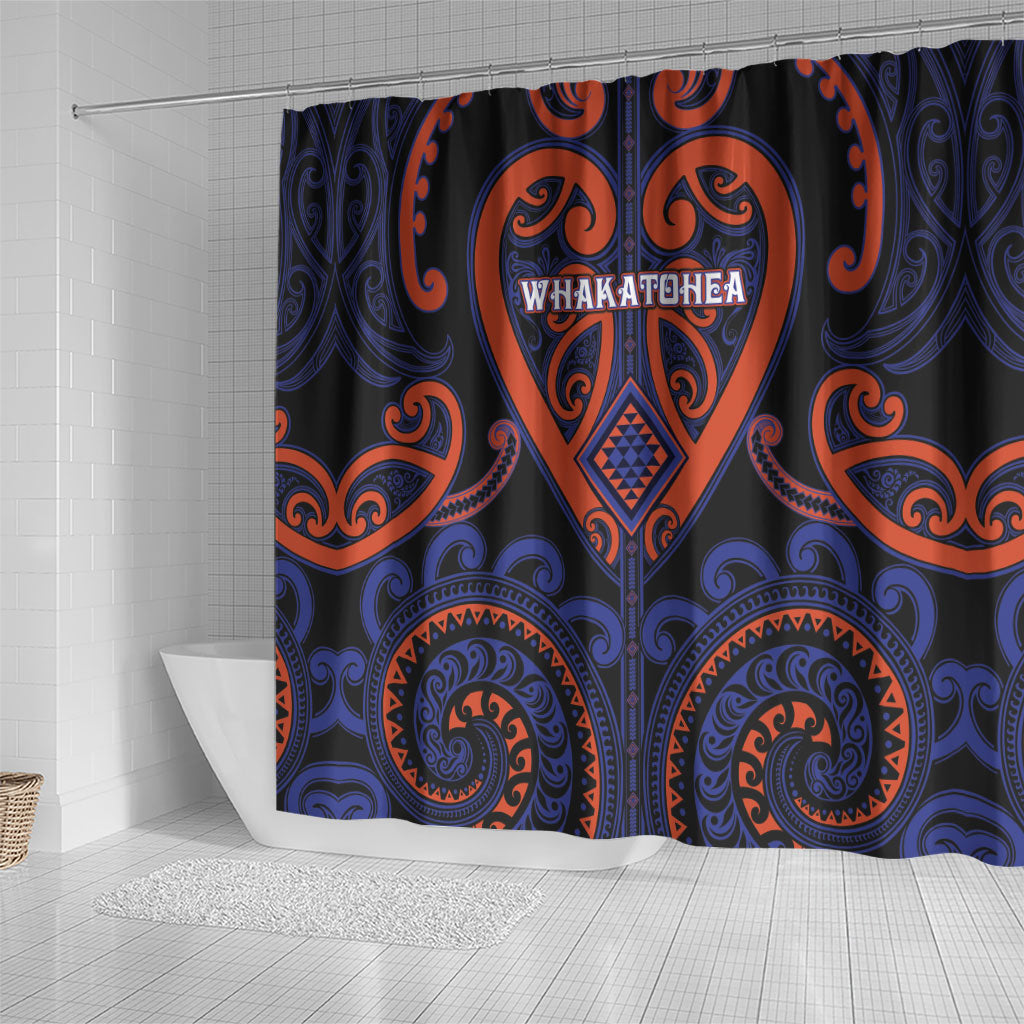 Aotearoa Whakatohea Shower Curtain Maori Tribal Pattern