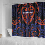 Aotearoa Whakatohea Shower Curtain Maori Tribal Pattern