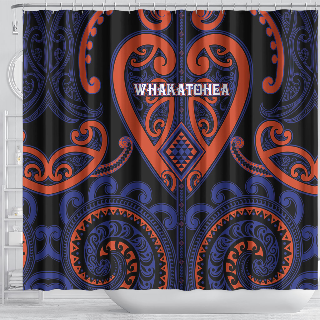 Aotearoa Whakatohea Shower Curtain Maori Tribal Pattern
