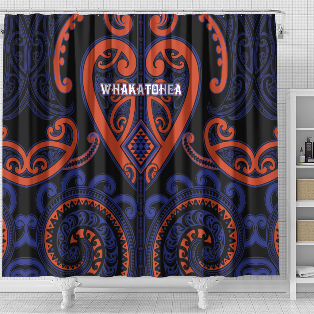 Aotearoa Whakatohea Shower Curtain Maori Tribal Pattern