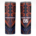 Custom Aotearoa Whakatohea Skinny Tumbler Maori Tribal Pattern