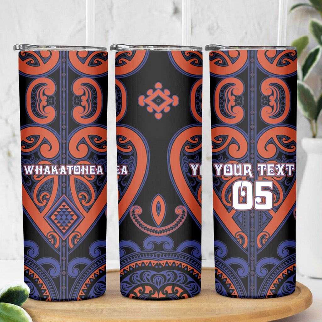 Custom Aotearoa Whakatohea Skinny Tumbler Maori Tribal Pattern