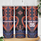 Custom Aotearoa Whakatohea Skinny Tumbler Maori Tribal Pattern