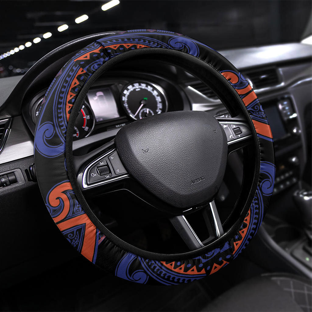 Aotearoa Whakatohea Steering Wheel Cover Maori Tribal Pattern