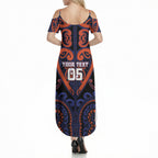 Custom Aotearoa Whakatohea Summer Maxi Dress Maori Tribal Pattern