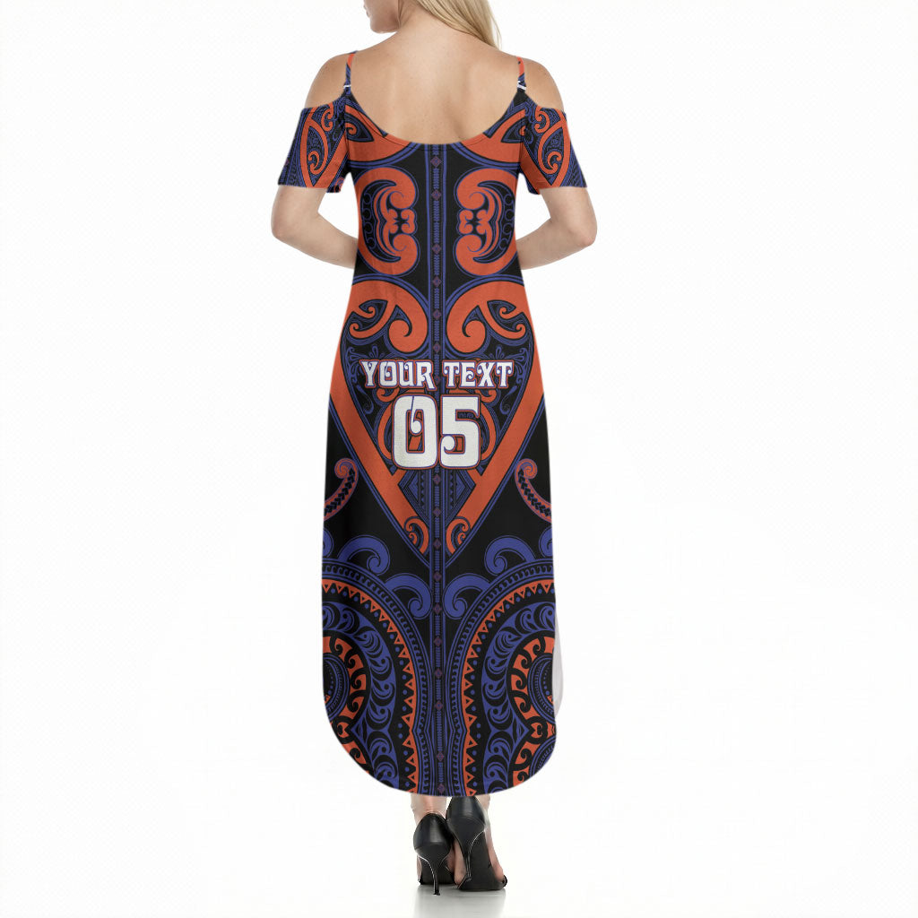 Custom Aotearoa Whakatohea Summer Maxi Dress Maori Tribal Pattern